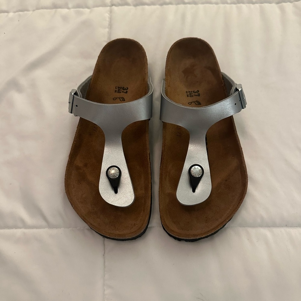 Birkenstock Gizeh Silver Women's Sandals